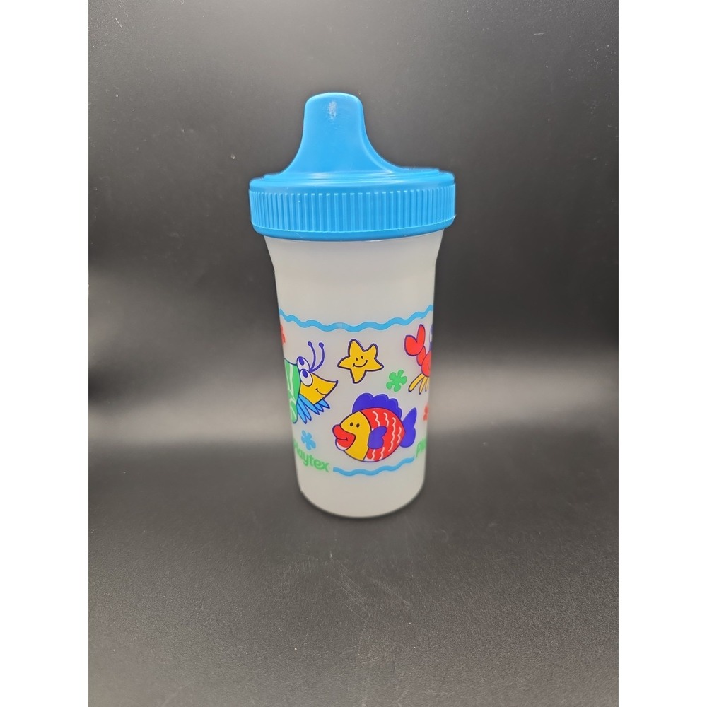 1999 Playtex Sippy Cup Sea Creature Pattern No Valve Flaw